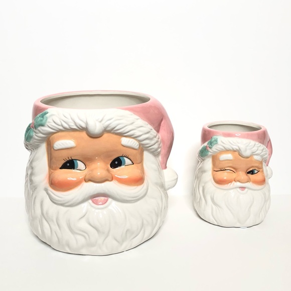Retro Christmas inspired Santa nesting Jars Set of 2 - Picture 2 of 13